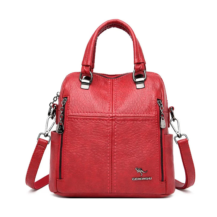 Aria Embossed PU Leather Travel Backpack