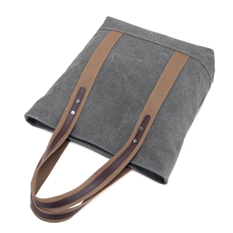 Zara Canvas Commuter Bag – Casual Large‑Capacity Shoulder Handbag