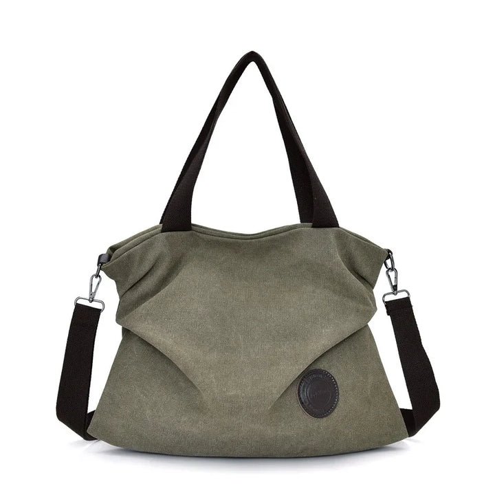 Imani Canvas Shoulder Bag – Artistic Large‑Capacity Multi‑Compartment Messenger
