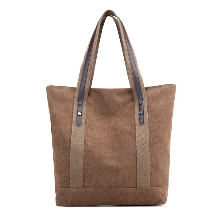 Zara Canvas Commuter Bag – Casual Large‑Capacity Shoulder Handbag