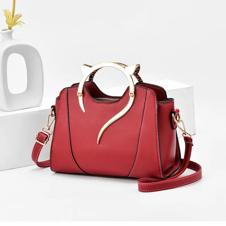 Noelle Mini Chain Satchel – Trendy Leather Underarm Crossbody Bag