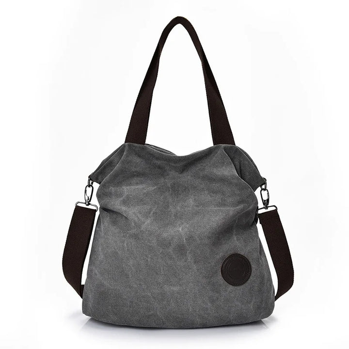 Imani Canvas Shoulder Bag – Artistic Large‑Capacity Multi‑Compartment Messenger