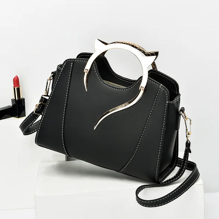 Noelle Mini Chain Satchel – Trendy Leather Underarm Crossbody Bag
